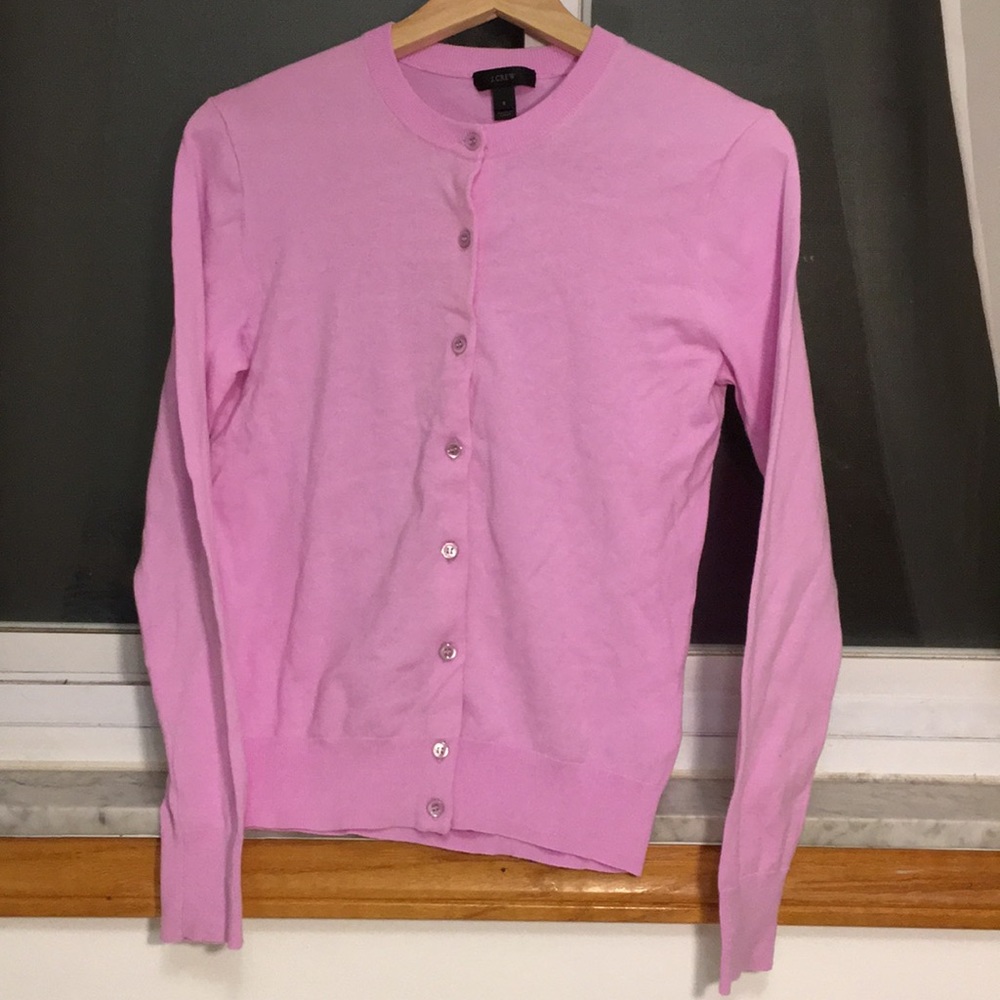 j crew lilac pink cotton jackie cardigan 🌸